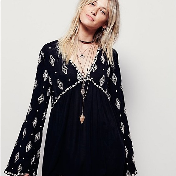 Free People Tunic Dress with Bell Sleeves - Picture 1 of 4